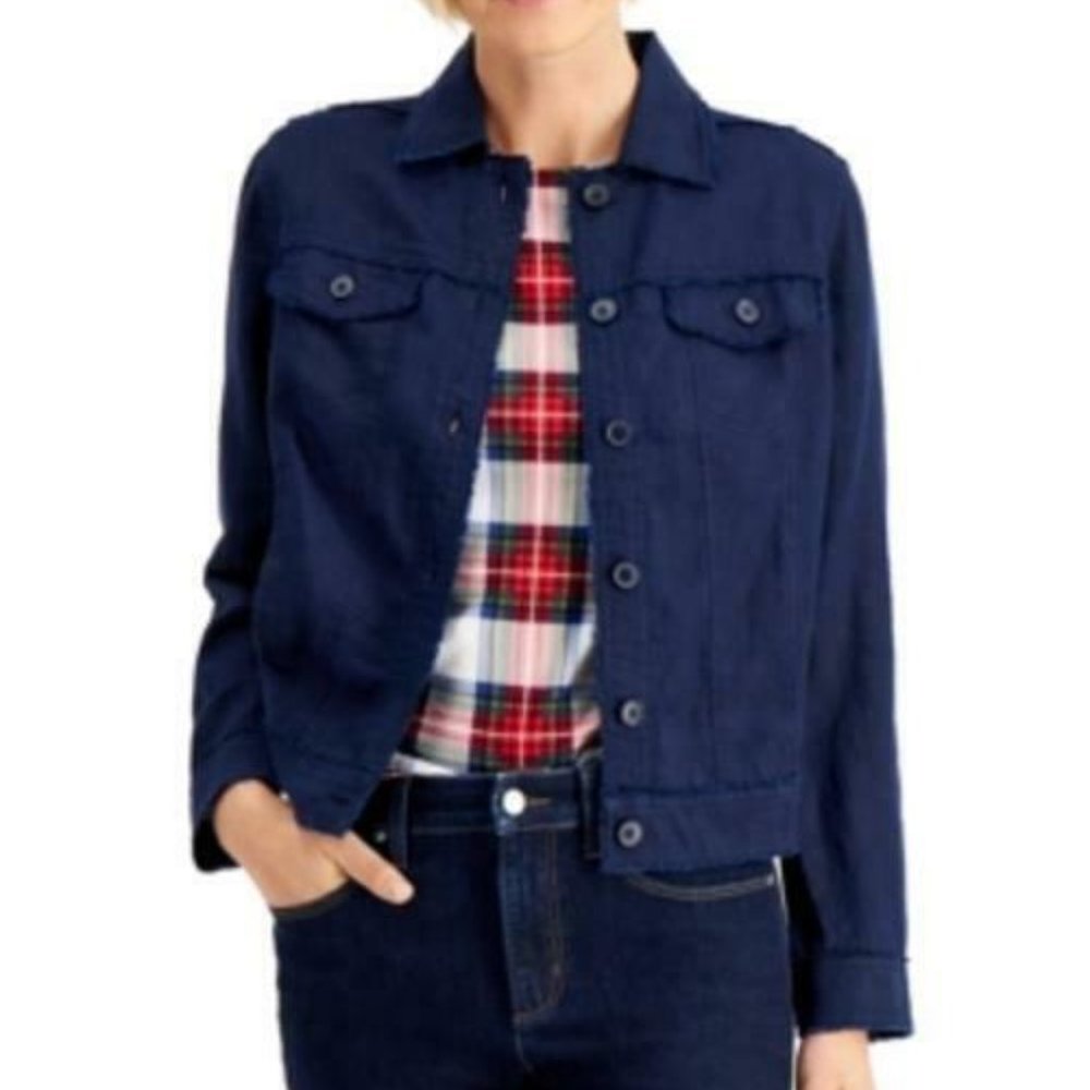 NWT Charter Club Linen Jacket, Size S, 562H